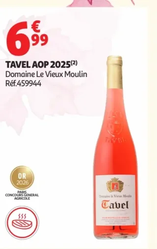 Vin Rosé Domaine Le Vieux Moulin Tavel AOP