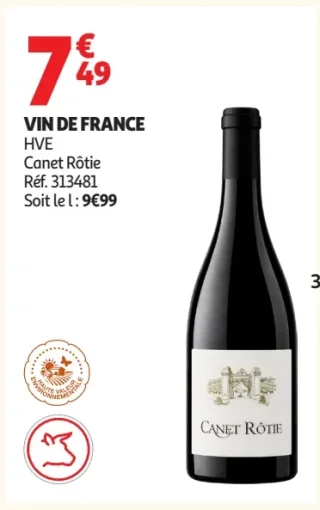 VIN DE FRANCE HVE Canet Rôtie