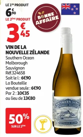 VIN DE LA NOUVELLE ZÉLANDE Southern Ocean Malborough Sauvignon