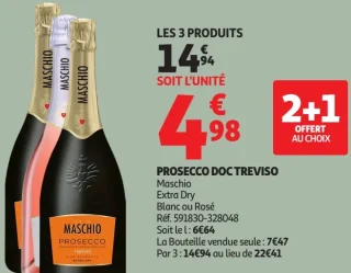 PROSECCO DOC TREVISO Maschio Extra Dry Blanc ou Rosé