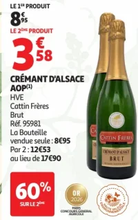 Crémant d'Alsace AOP HVE Cattin Frères Brut