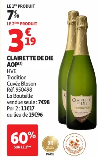 Clairette de Die AOP HVE Tradition Cuvée Blason