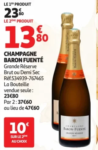 Champagne Baron-Fuenté Grande Réserve Brut ou Demi Sec