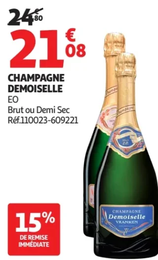 Champagne Demoiselle EO Brut ou Demi Sec