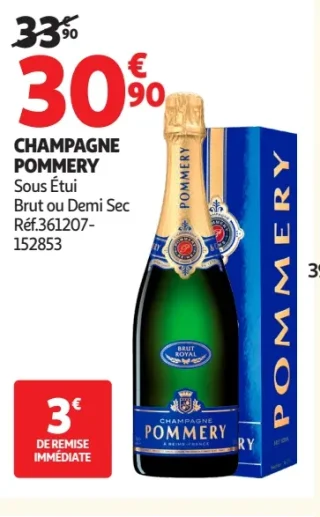 Champagne Pommery Sous Étui Brut ou Demi Sec