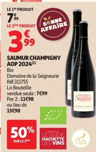 Saumur Champigny AOP 2024 Bio Domaine de la Seigneurie