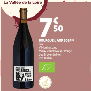 Bourgueil AOP 2024 Bio V.Marchesseau Mieux Vaut Boire du Rouge que Broyer du Noir