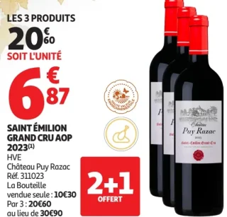 Saint Émilion Grand Cru AOP 2023 Château Puy Razac