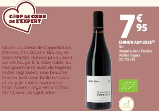 Chinon AOP 2025 Bio Domaine de la Perrière Vieilles Vignes