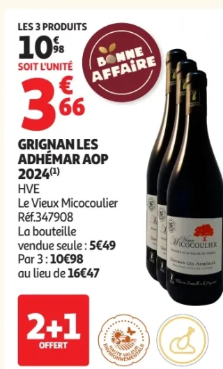 Grignan Les Adhémar AOP 2024 HVE Le Vieux Micocoulier