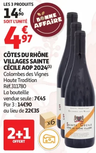 Côtes du Rhône Villages Sainte Cécile AOP 2024 Colombes des Vignes Haute Tradition