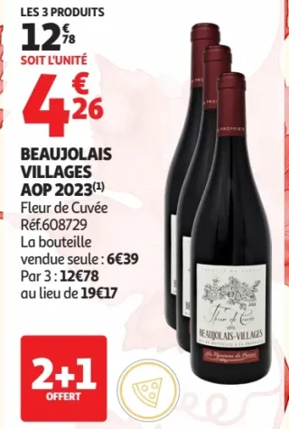 Vin rouge Beaujolais Villages AOP 2023 Fleur de Cuvée