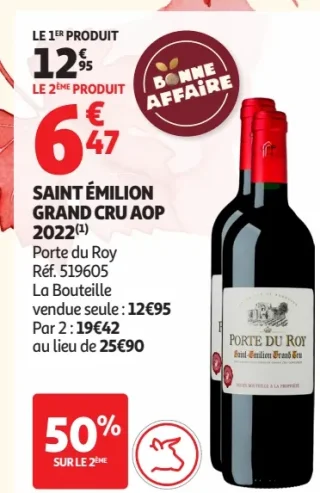 Saint Émilion Grand Cru AOP 2022 Porte du Roy