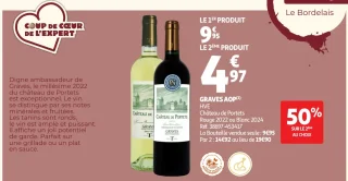 Graves AOP Château de Portets Rouge 2022 ou Blanc 2024