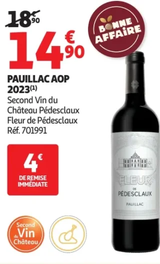 Pauillac AOP 2023 Second Vin du Château Pédesclaux - Fleur de Pédesclaux