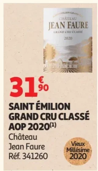 SAINT ÉMILION GRAND CRU CLASSÉ AOP 2020 Château Jean Faure