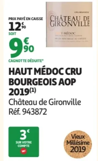 HAUT MÉDOC CRU BOURGEOIS AOP 2019 Château de Gironville