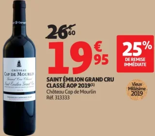 SAINT ÉMILION GRAND CRU CLASSÉ AOP 2019 Château Cap de Mourlin