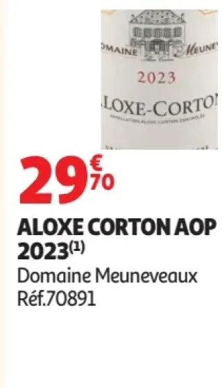 ALOXE CORTON AOP 2023 Domaine Meuneveaux