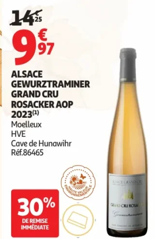 Alsace Gewurztraminer Grand Cru Rosacker AOP 2023 Moelleux HVE Cave de Hunawihr
