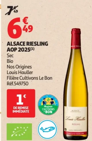 Alsace Riesling AOP 2025 Sec Bio Nos Origines Louis Hauller
