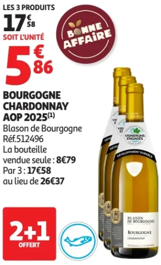 BOURGOGNE CHARDONNAY AOP 2025 Blason de Bourgogne