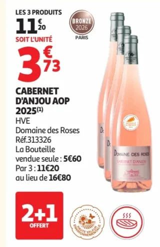 Cabernet d'Anjou AOP 2025 Domaine des Roses