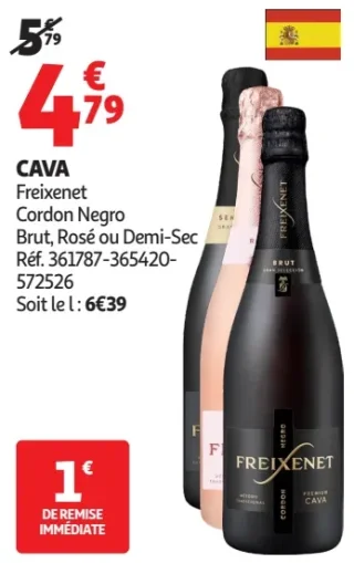 CAVA Freixenet Cordon Negro Brut, Rosé ou Demi-Sec