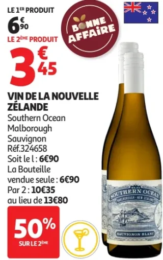 VIN DE LA NOUVELLE ZÉLANDE Southern Ocean Marlborough Sauvignon