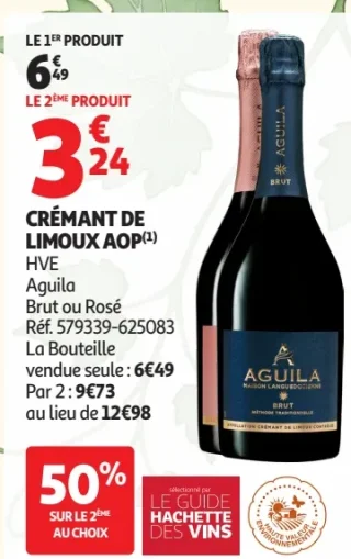 Crémant de Limoux AOP Aguila Brut ou Rosé