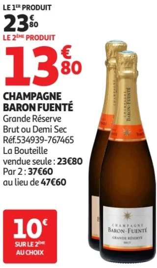 CHAMPAGNE BARON FUENTÉ Grande Réserve Brut ou Demi Sec