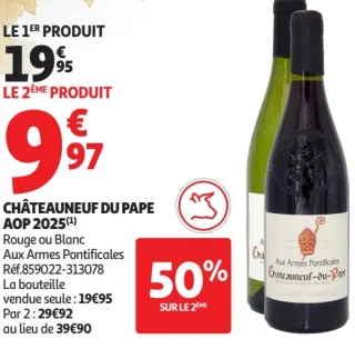 Châteauneuf du Pape AOP 2025 Aux Armes Pontificales Rouge ou Blanc