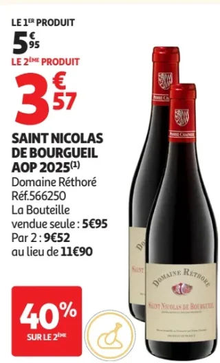 Vin rouge Saint Nicolas de Bourgueil AOP 2025 Domaine Réthoré