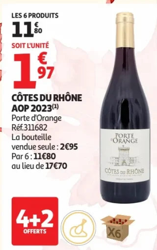 Côtes du Rhône AOP 2023 Porte d'Orange