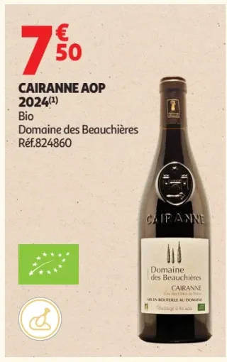 CAIRANNE AOP 2024 Bio Domaine des Beauchières