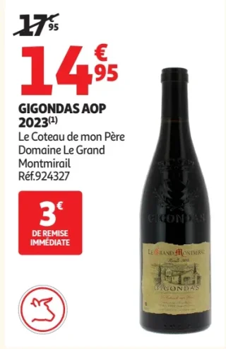 GIGONDAS AOP 2023 Le Coteau de mon Père Domaine Le Grand Montmirail
