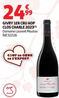 Givry 1er Cru AOP Clos Charle 2023 Domaine Laurent Mouton