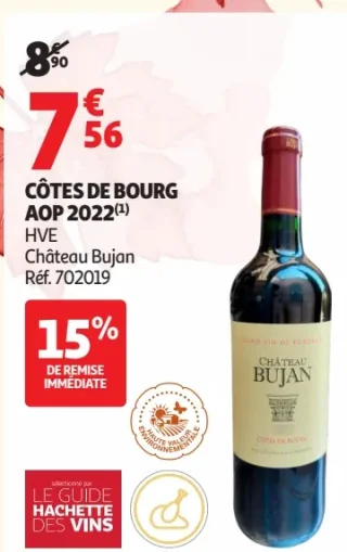 CÔTES DE BOURG AOP 2022 HVE Château Bujan