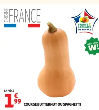 Courge butternut ou spaghetti