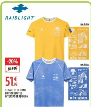 Raidlight Maillot de Trail Edition Limitée Intersport Reunion