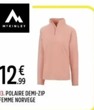 Veste polaire demi-zip femme Norvege McKinley