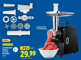 SILVERCREST® Hachoir à viande électrique (accessoires)