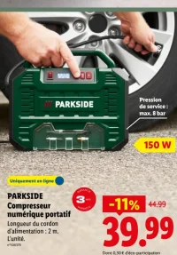 PARKSIDE Compresseur numérique portatif