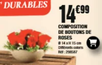 Composition de boutons de roses
