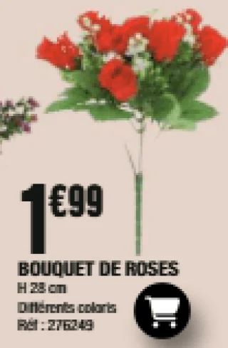 Bouquet de roses artificiel