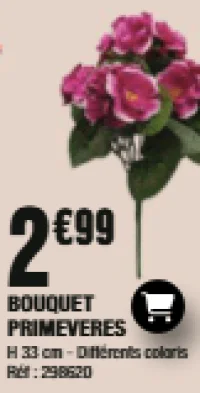 Bouquet primevères artificiel