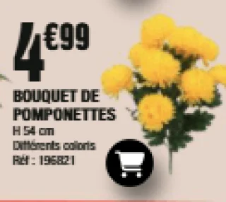 Bouquet de pomponettes artificiel
