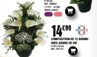 COMPOSITION DE 12 ARUMS AVEC ARBRE DE VIE