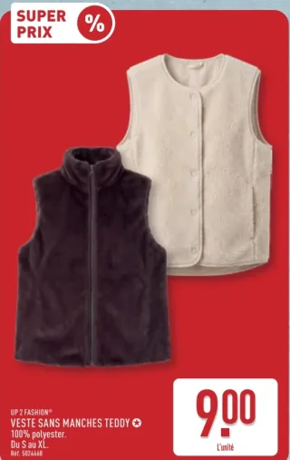 UP 2 FASHION Veste sans manches Teddy