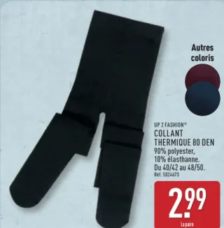 UP 2 FASHION® COLLANT THERMIQUE 80 DEN